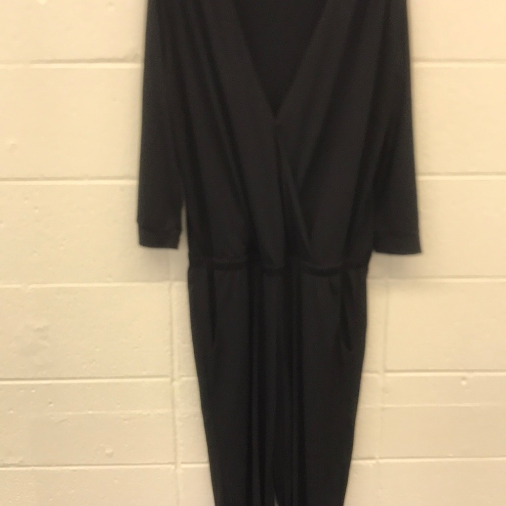 Black banded bottom Jumpsuit with pockets, Size XL